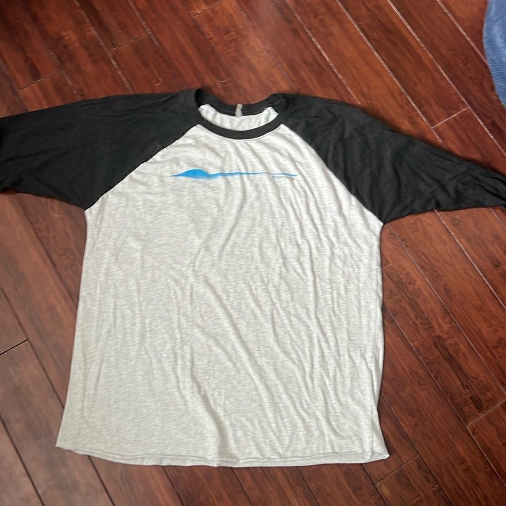 XL Mens Black and White T Shirt - Baseball T Shirt - Super Soft - NEW
